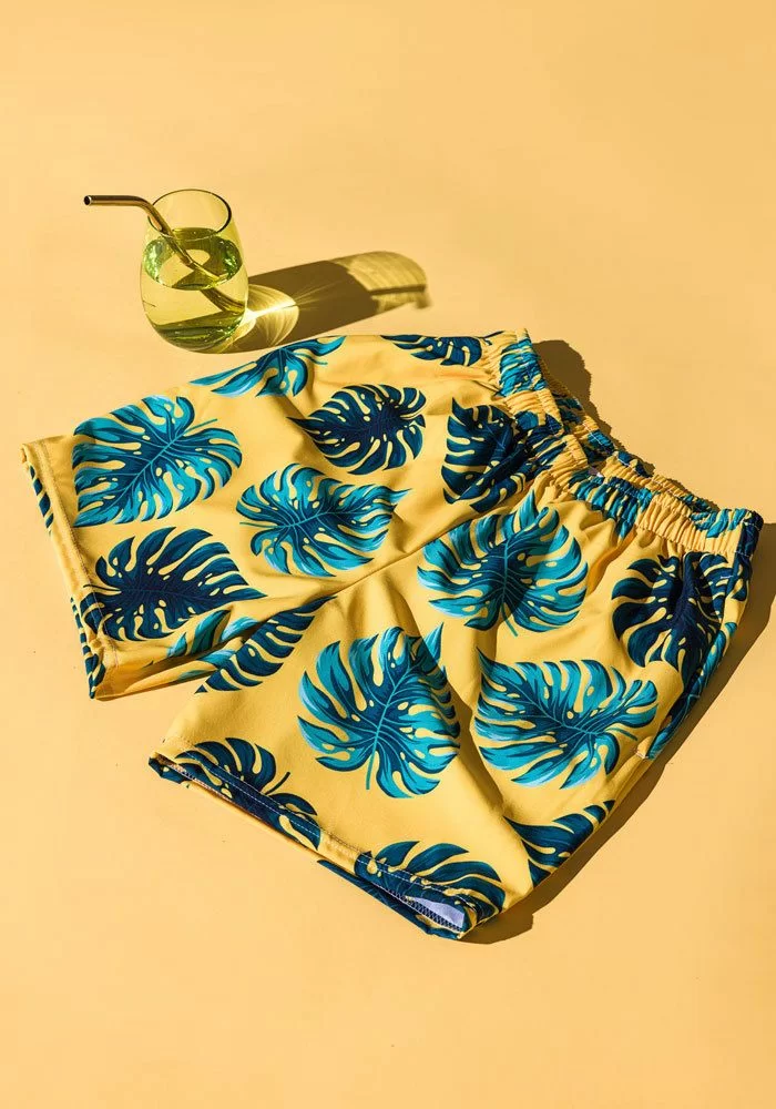 All-Over Print Recycled Swim Trunks