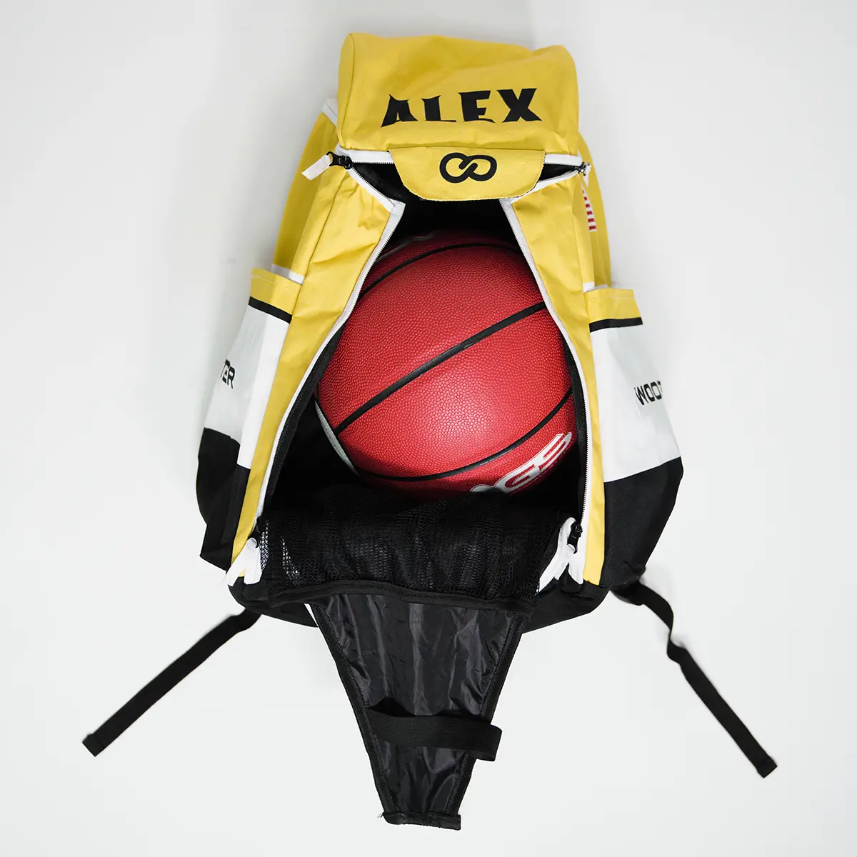Wooter Custom Basketball Backpacks- ALex - yellow and black design |Wooter Apparel